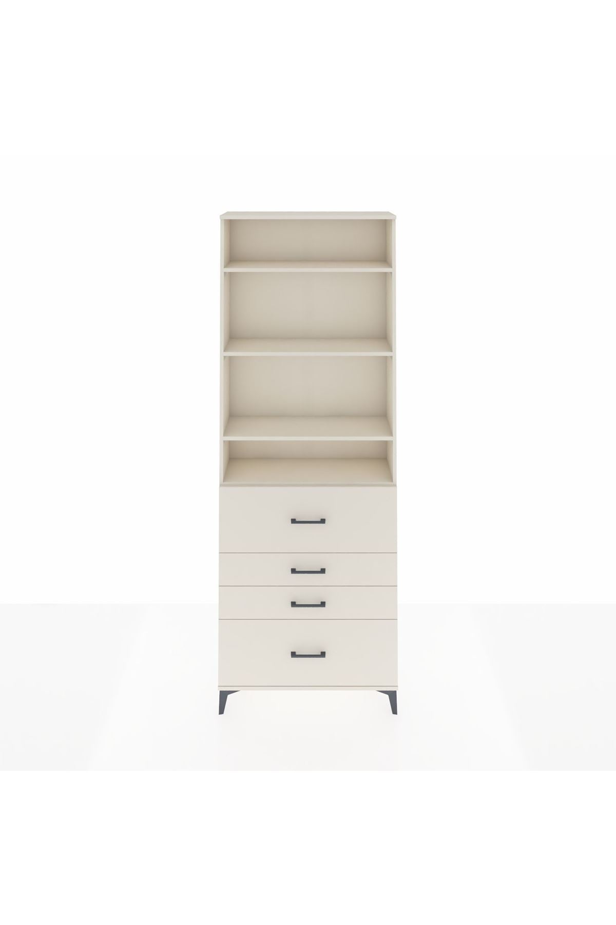 Arges Dolap 4 Raflı 4 Çekmeceli 88x30x243 - S33M158V1A