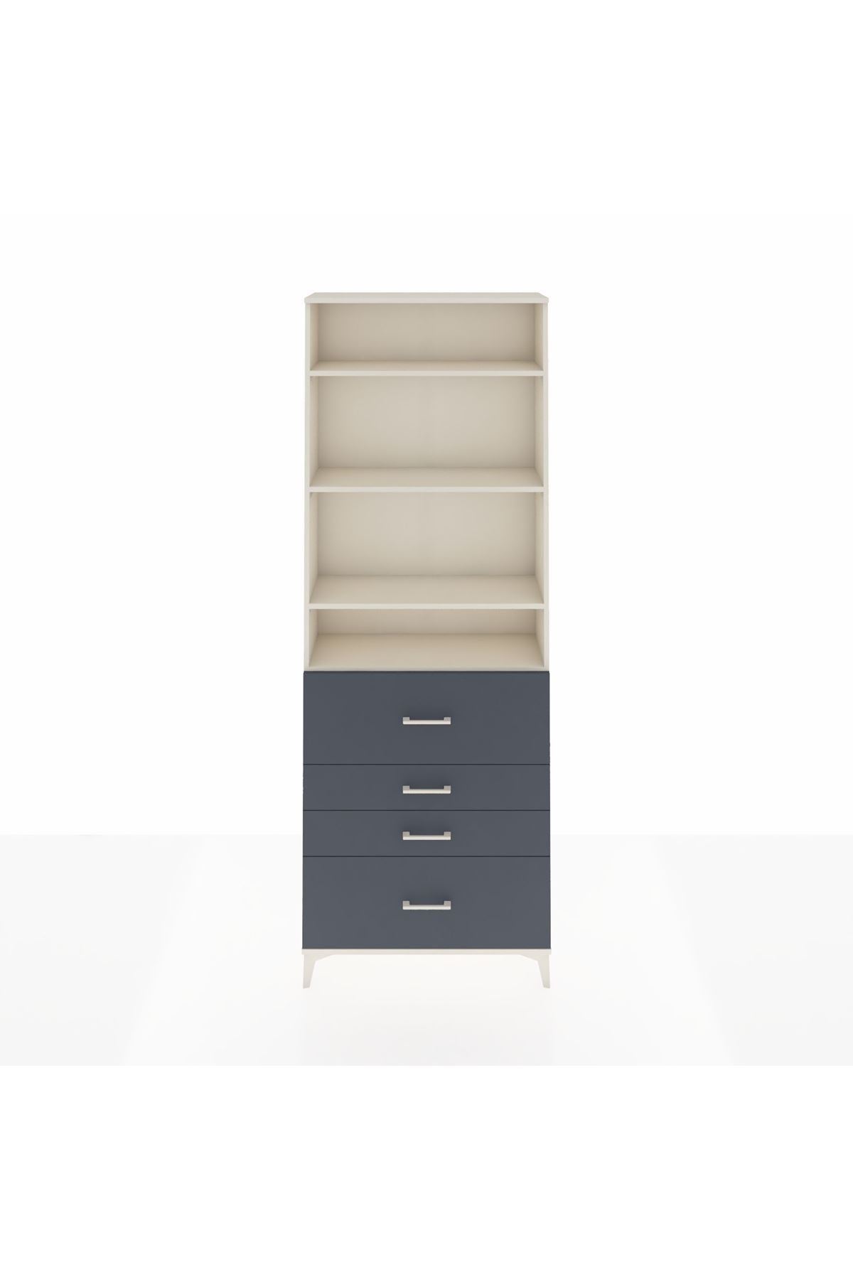 Arges Dolap 4 Raflı 4 Çekmeceli 88x30x243 - S33M158V2A