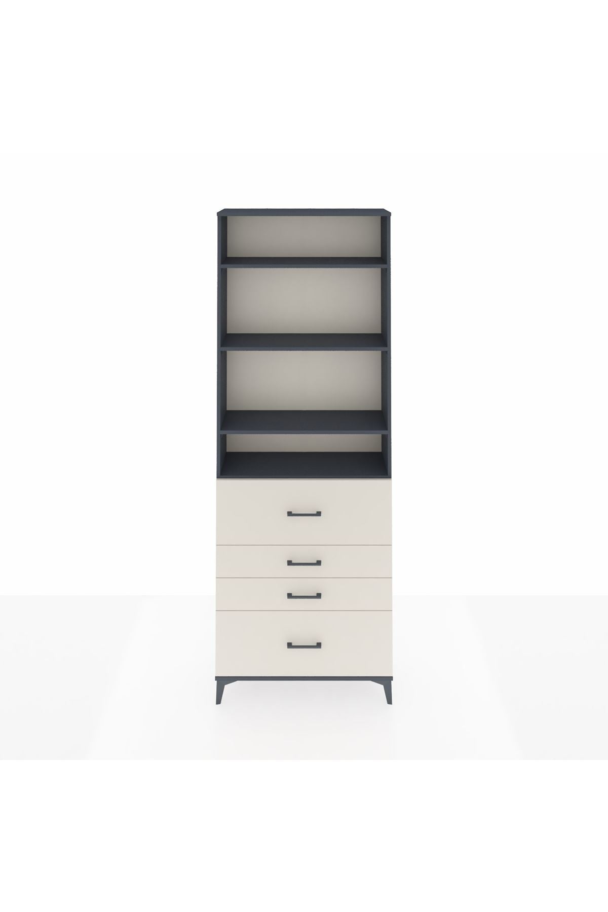 Arges Dolap 4 Raflı 4 Çekmeceli 88x30x243 - S33M158V4A