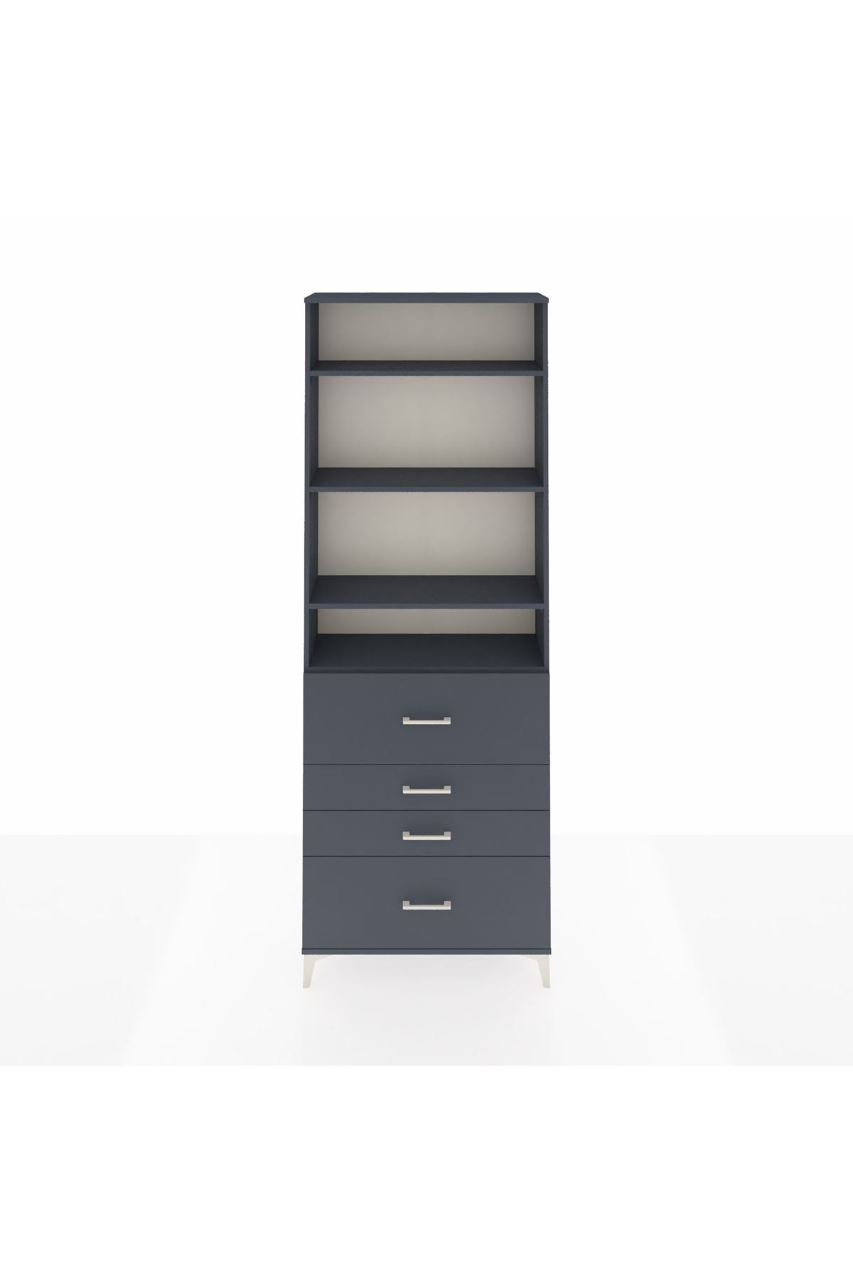 Arges Dolap 4 Raflı 4 Çekmeceli 88x30x243 - S33M158V5A