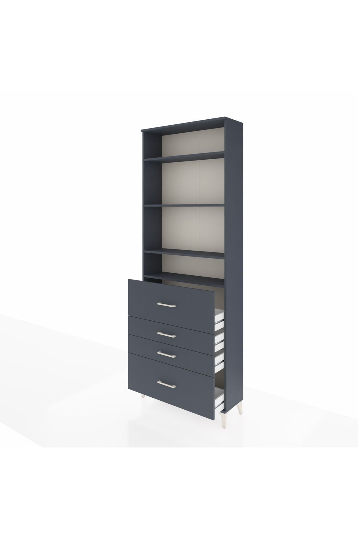 Arges Dolap 4 Raflı 4 Çekmeceli 88x30x243 - S33M158V5A