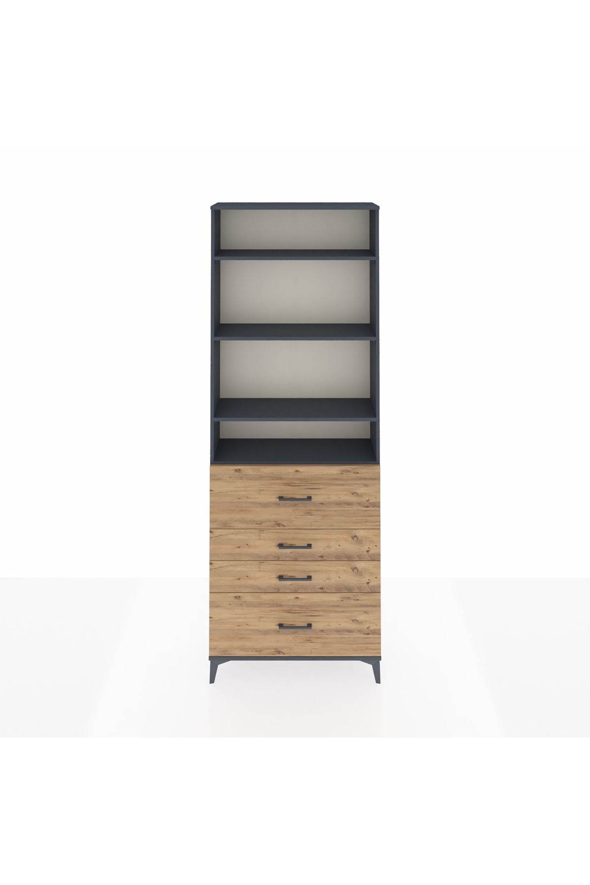 Arges Dolap 4 Raflı 4 Çekmeceli 88x30x243 - S33M158V6A