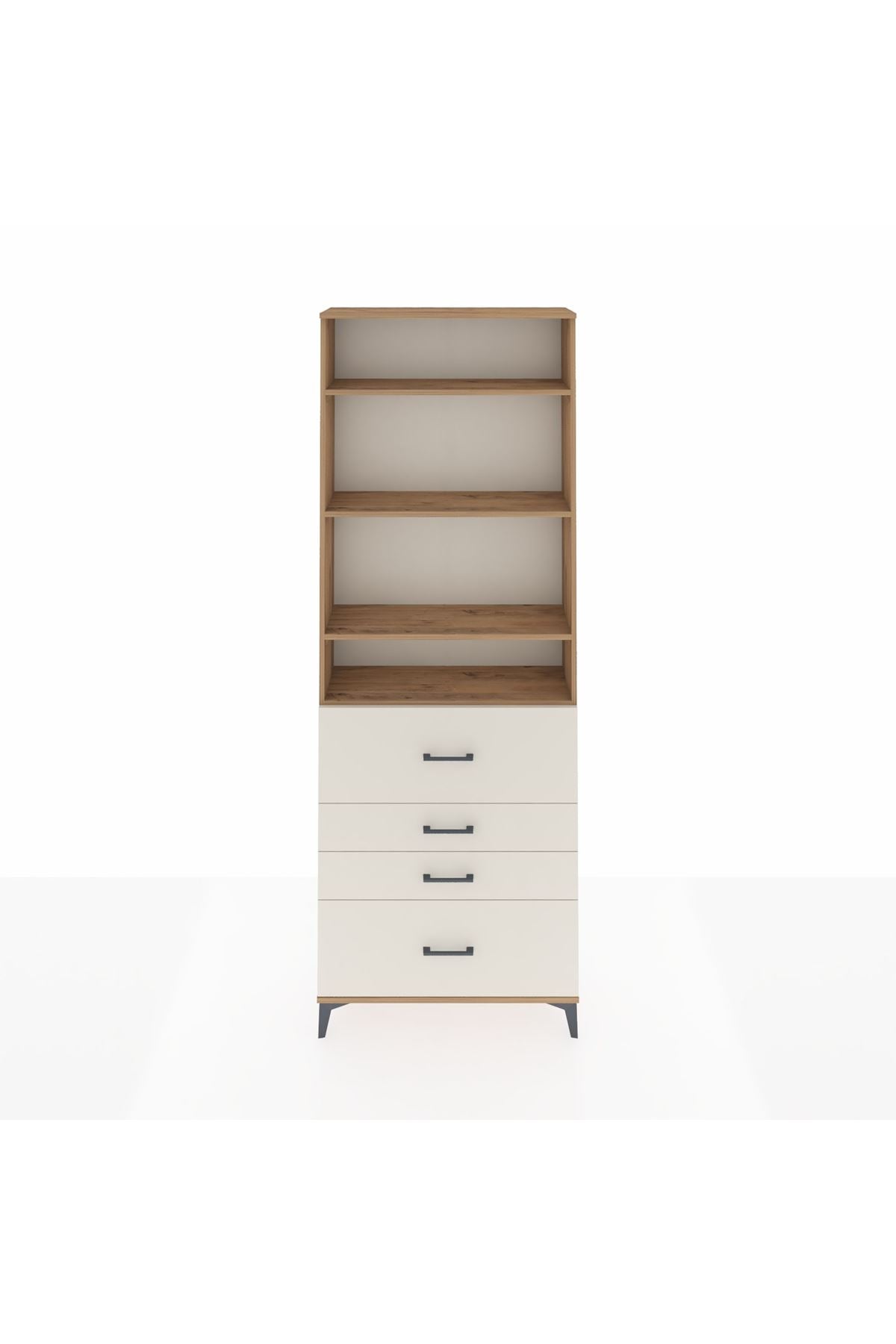 Arges Dolap 4 Raflı 4 Çekmeceli 88x30x243 - S33M158V7A