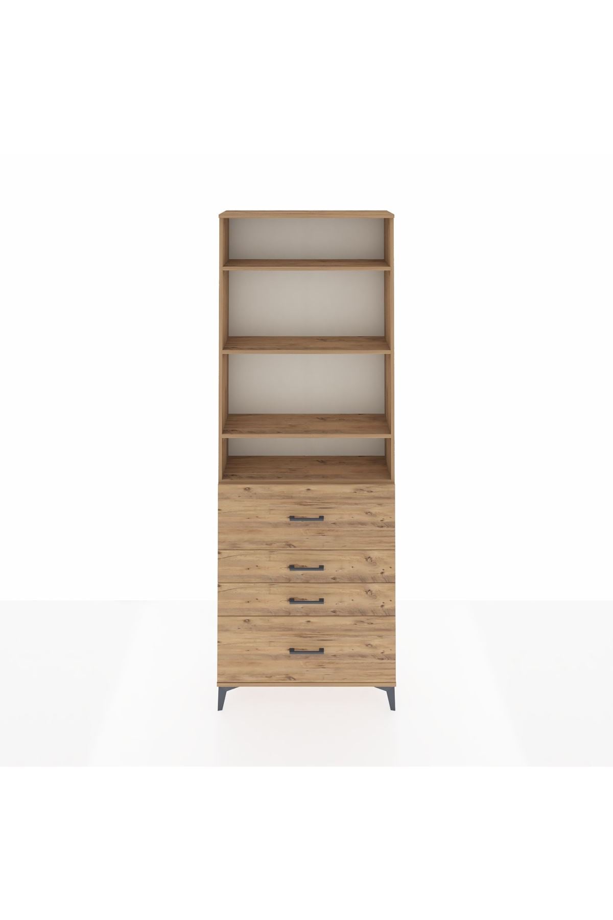 Arges Dolap 4 Raflı 4 Çekmeceli 88x30x243 - S33M158V9A