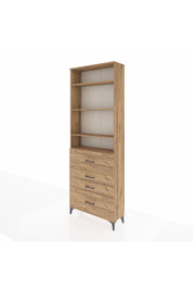 Arges Dolap 4 Raflı 4 Çekmeceli 88x30x243 - S33M158V9A