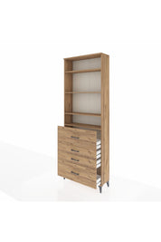 Arges Dolap 4 Raflı 4 Çekmeceli 88x30x243 - S33M158V9A