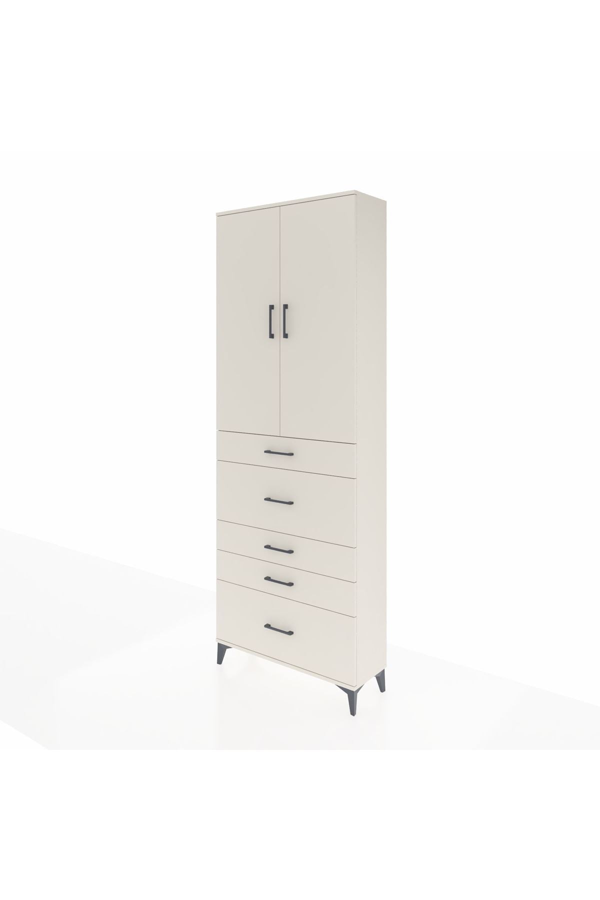 Arges Dolap 4 Raflı 5 Çekmeceli 2 Kapaklı 88x30x243 - S33M159V1A