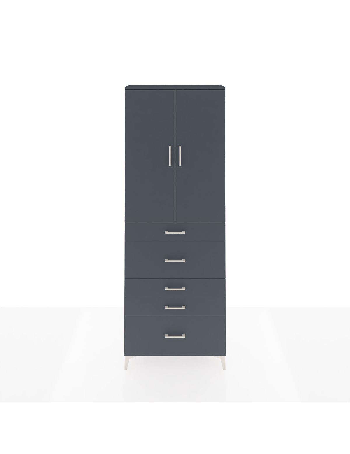 Arges Dolap 4 Raflı 5 Çekmeceli 2 Kapaklı 88x30x243 - S33M159V5A