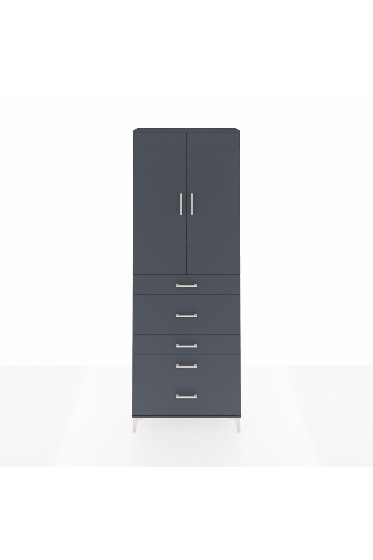 Arges Dolap 4 Raflı 5 Çekmeceli 2 Kapaklı 88x30x243 - S33M159V5A
