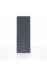 Arges Dolap 4 Raflı 5 Çekmeceli 2 Kapaklı 88x30x243