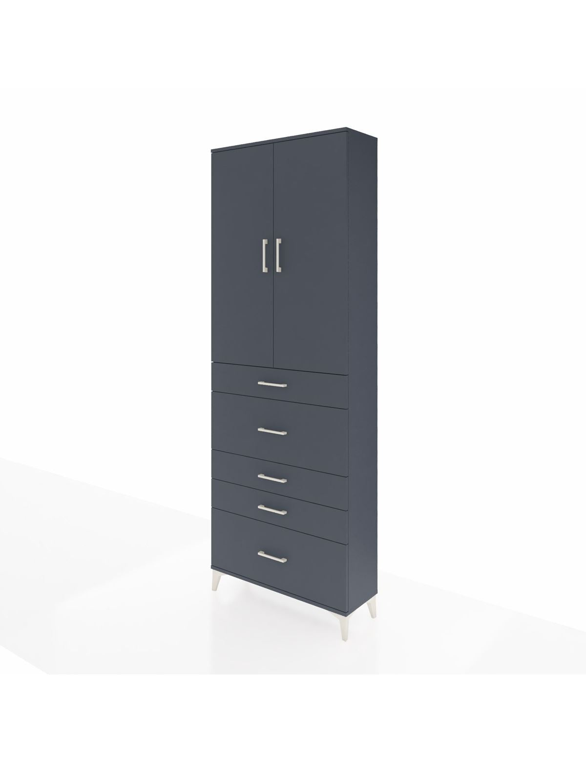 Arges Dolap 4 Raflı 5 Çekmeceli 2 Kapaklı 88x30x243 - S33M159V5A
