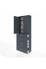 Arges Dolap 4 Raflı 5 Çekmeceli 2 Kapaklı 88x30x243 - S33M159V5A