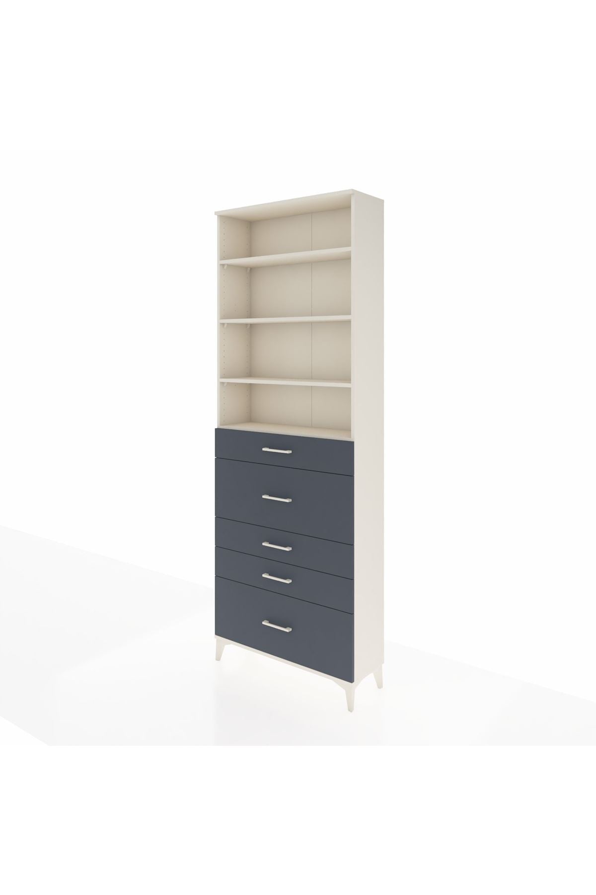 Arges Dolap 4 Raflı 5 Çekmeceli 88x30x243 - S33M160V2A