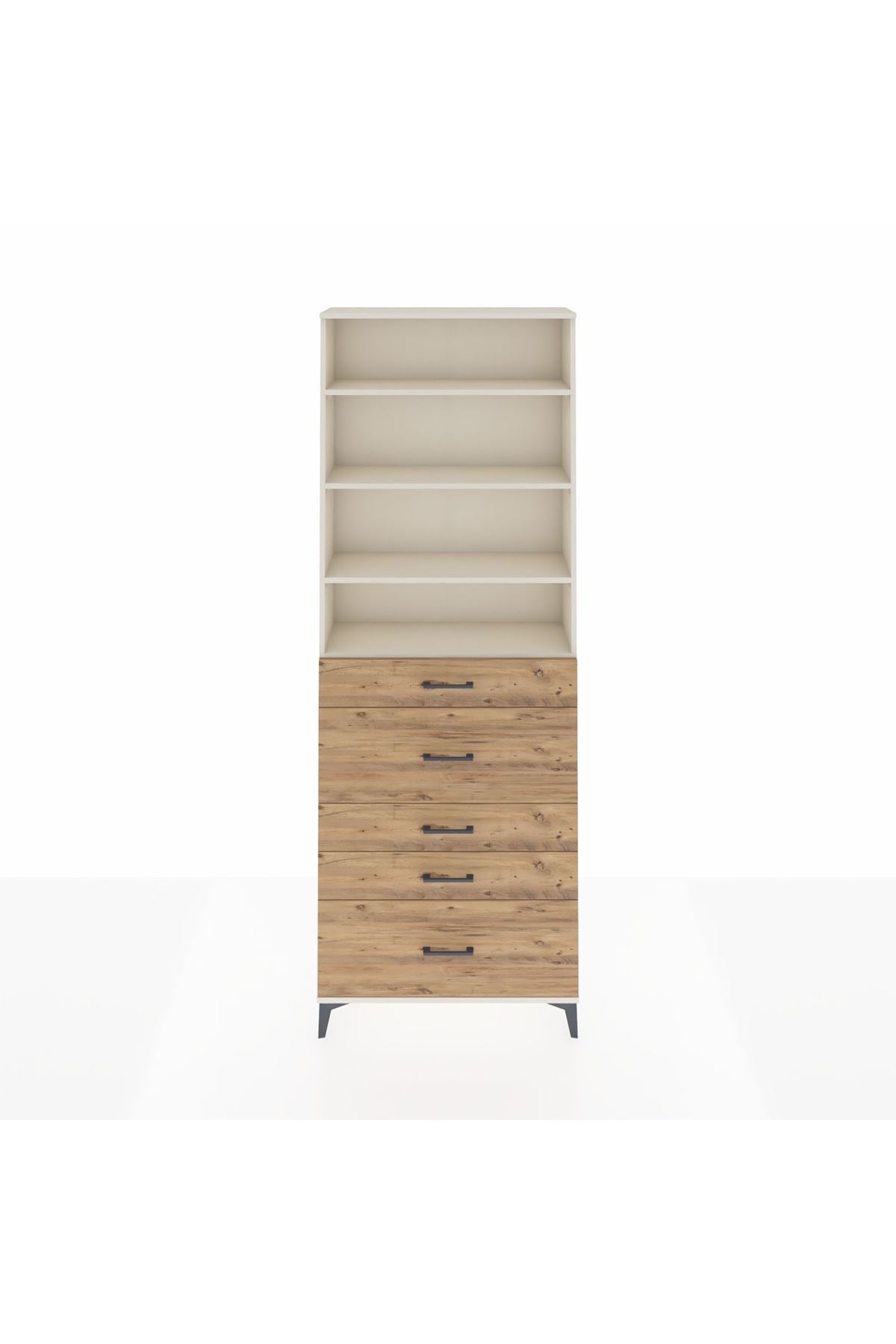 Arges Dolap 4 Raflı 5 Çekmeceli 88x30x243 - S33M160V3A