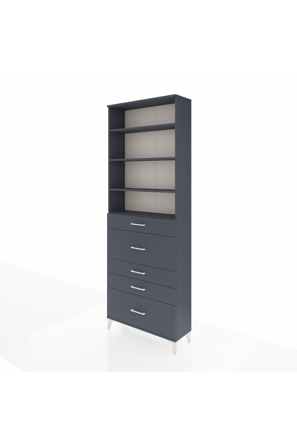 Arges Dolap 4 Raflı 5 Çekmeceli 88x30x243 - S33M160V5A