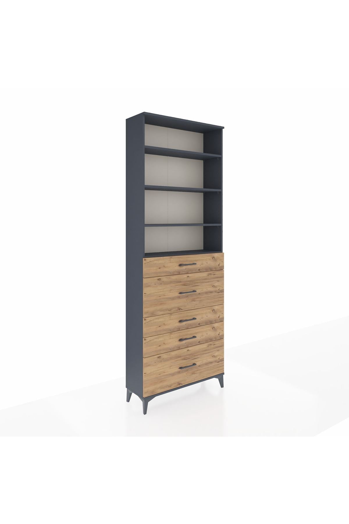 Arges Dolap 4 Raflı 5 Çekmeceli 88x30x243 - S33M160V6A