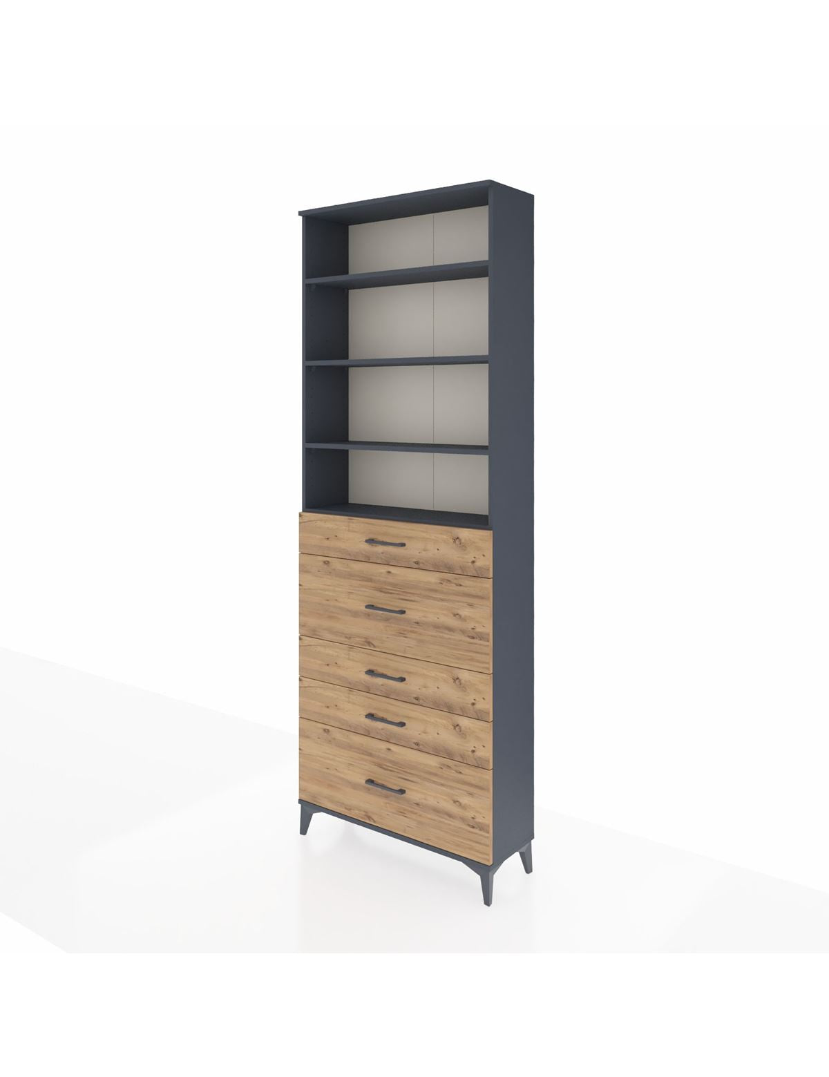 Arges Dolap 4 Raflı 5 Çekmeceli 88x30x243 - S33M160V6A