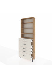 Arges Dolap 4 Raflı 5 Çekmeceli 88x30x243 - S33M160V7A