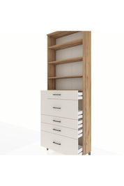 Arges Dolap 4 Raflı 5 Çekmeceli 88x30x243 - S33M160V7A