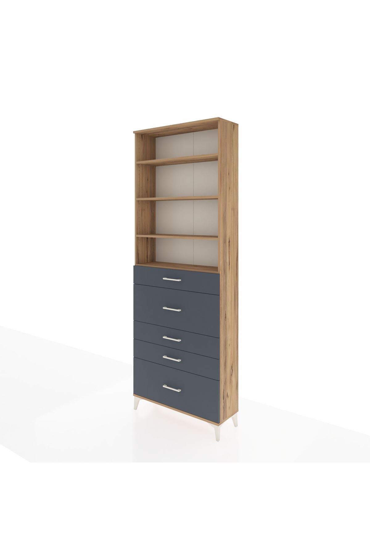 Arges Dolap 4 Raflı 5 Çekmeceli 88x30x243 - S33M160V8A