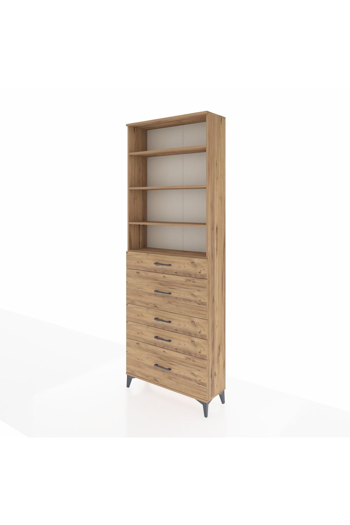 Arges Dolap 4 Raflı 5 Çekmeceli 88x30x243 - S33M160V9A