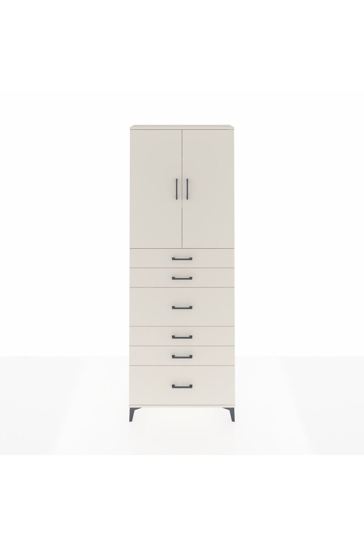 Arges Dolap 3 Raflı 6 Çekmeceli 2 Kapaklı 88x30x243 - S33M161V1A
