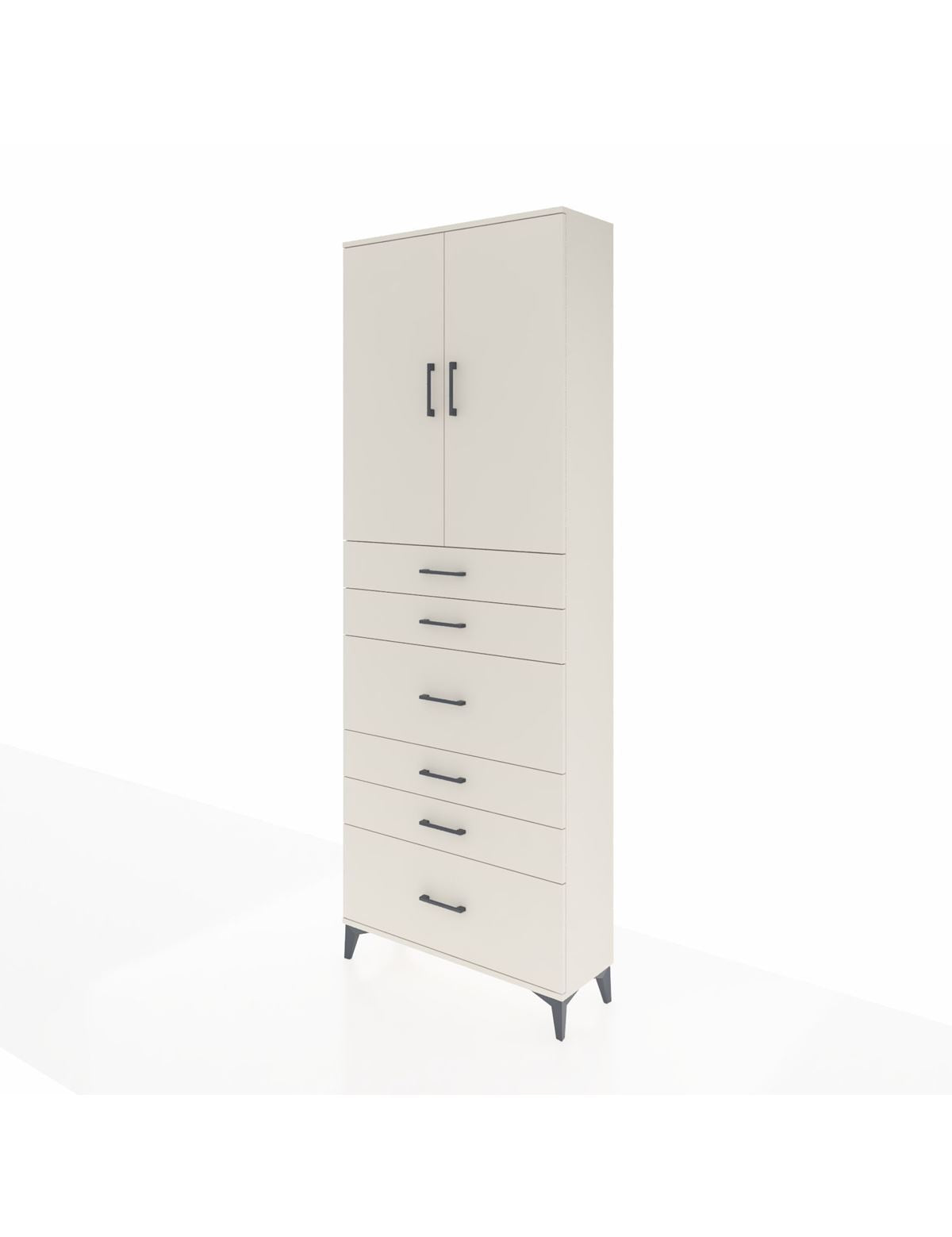 Arges Dolap 3 Raflı 6 Çekmeceli 2 Kapaklı 88x30x243 - S33M161V1A
