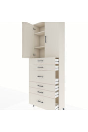 Arges Dolap 3 Raflı 6 Çekmeceli 2 Kapaklı 88x30x243 - S33M161V1A