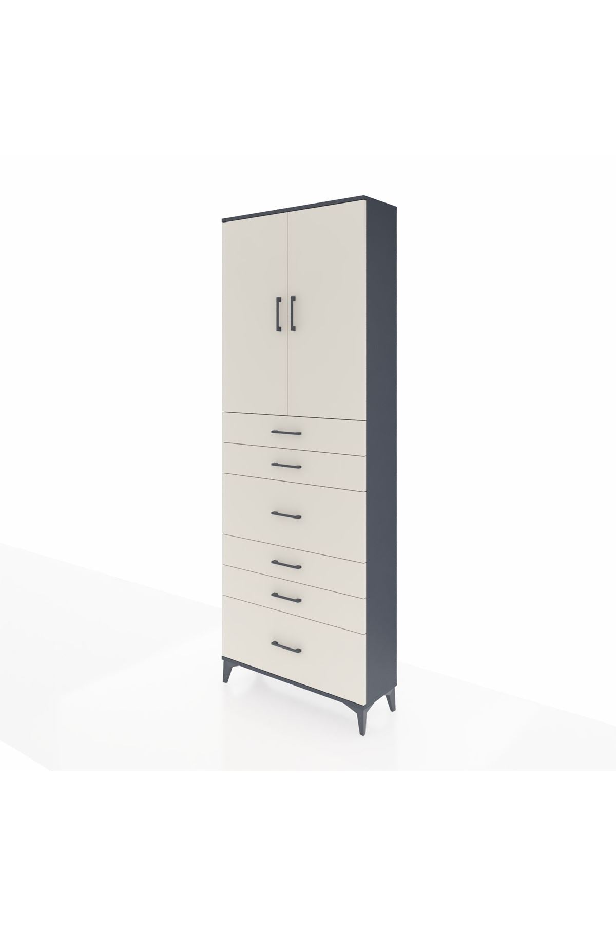Arges Dolap 3 Raflı 6 Çekmeceli 2 Kapaklı 88x30x243 - S33M161V4A