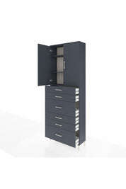 Arges Dolap 3 Raflı 6 Çekmeceli 2 Kapaklı 88x30x243 - S33M161V5A