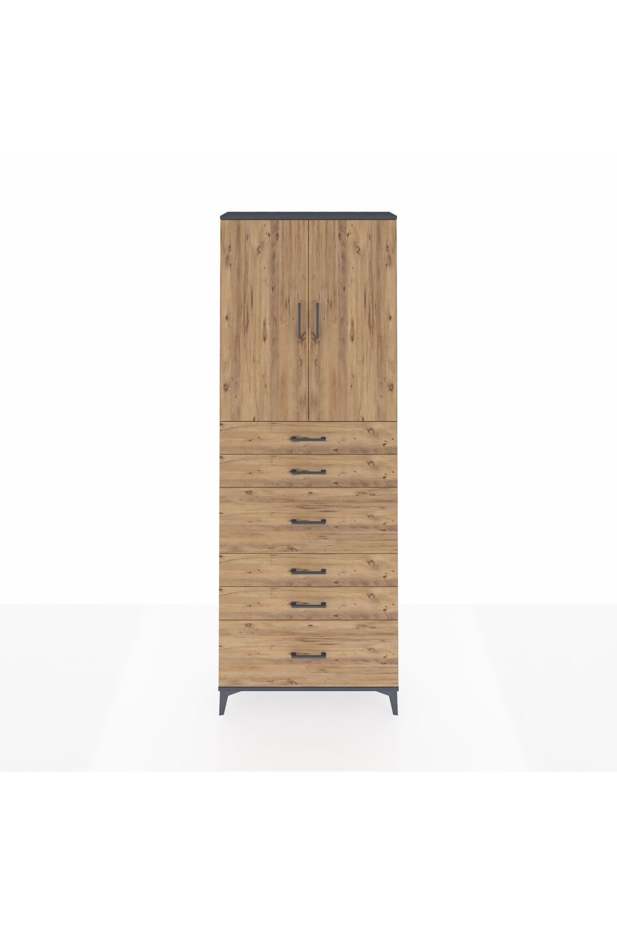 Arges Dolap 3 Raflı 6 Çekmeceli 2 Kapaklı 88x30x243 - S33M161V6A