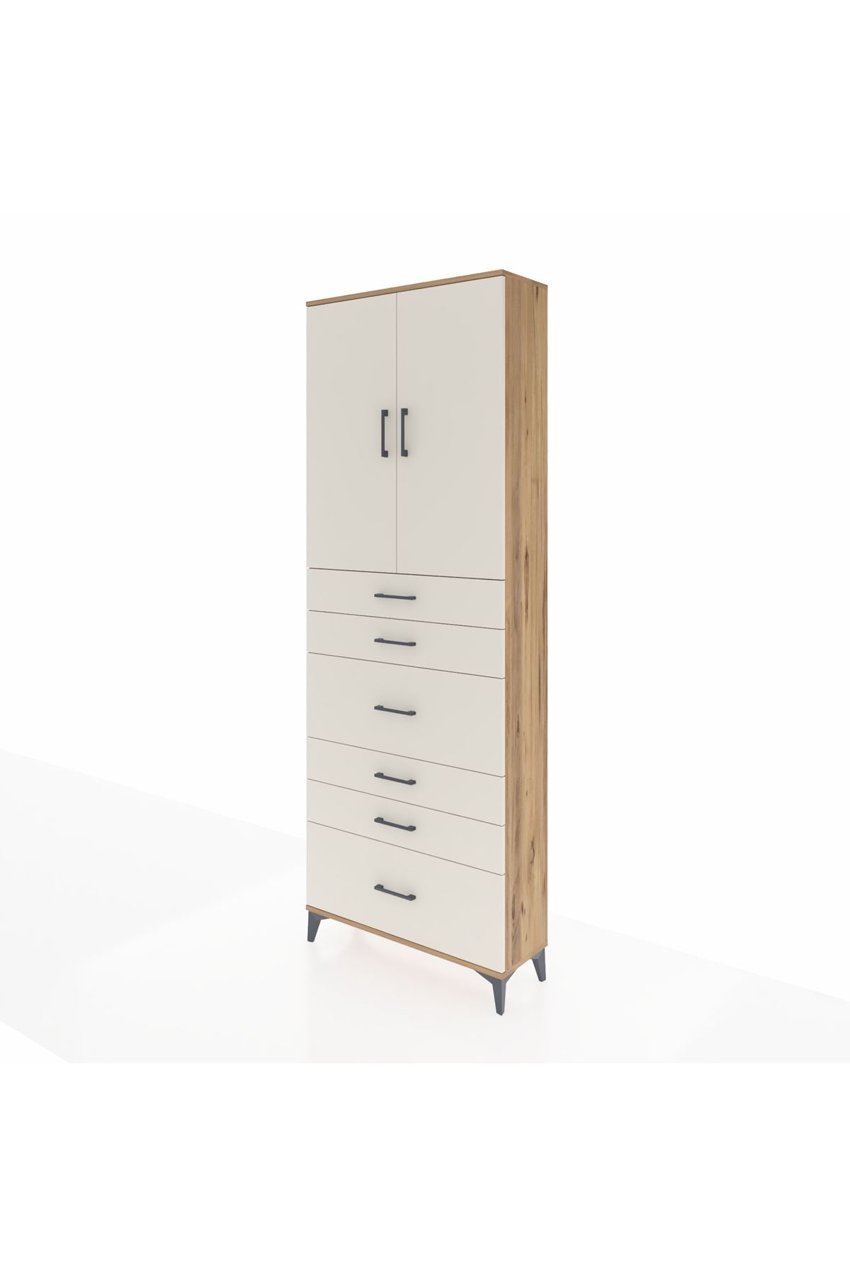 Arges Dolap 3 Raflı 6 Çekmeceli 2 Kapaklı 88x30x243 - S33M161V7A