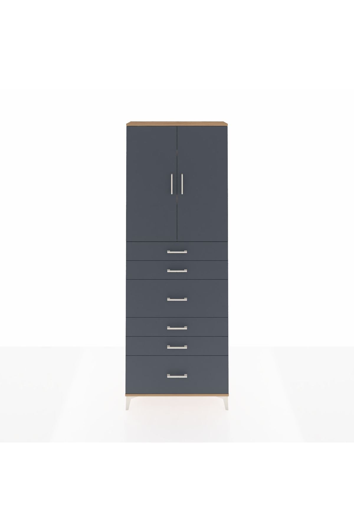 Arges Dolap 3 Raflı 6 Çekmeceli 2 Kapaklı 88x30x243 - S33M161V8A