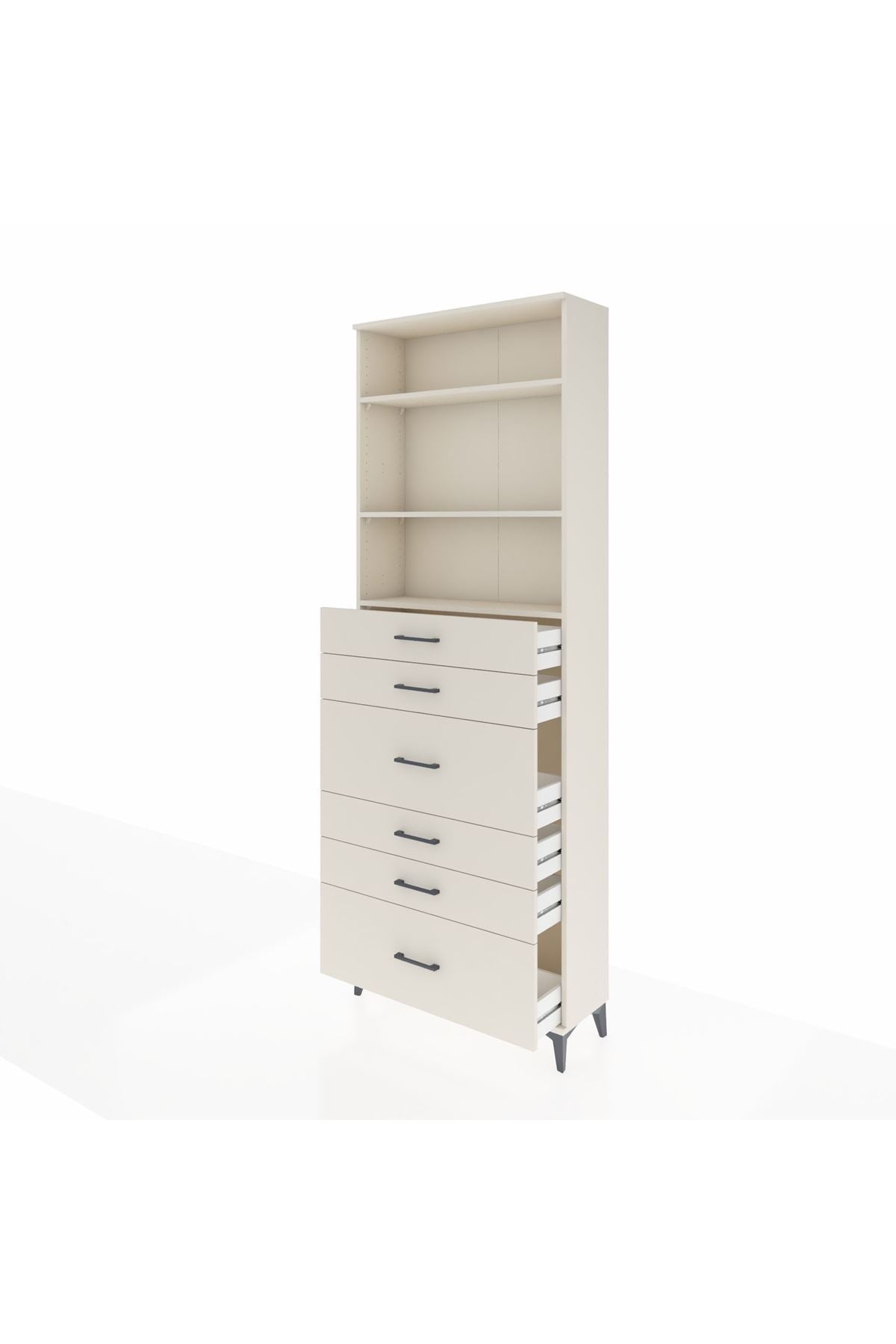 Arges Dolap 3 Raflı 6 Çekmeceli 88x30x243 - S33M162V1A