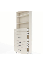 Arges Dolap 3 Raflı 6 Çekmeceli 88x30x243 - S33M162V1A