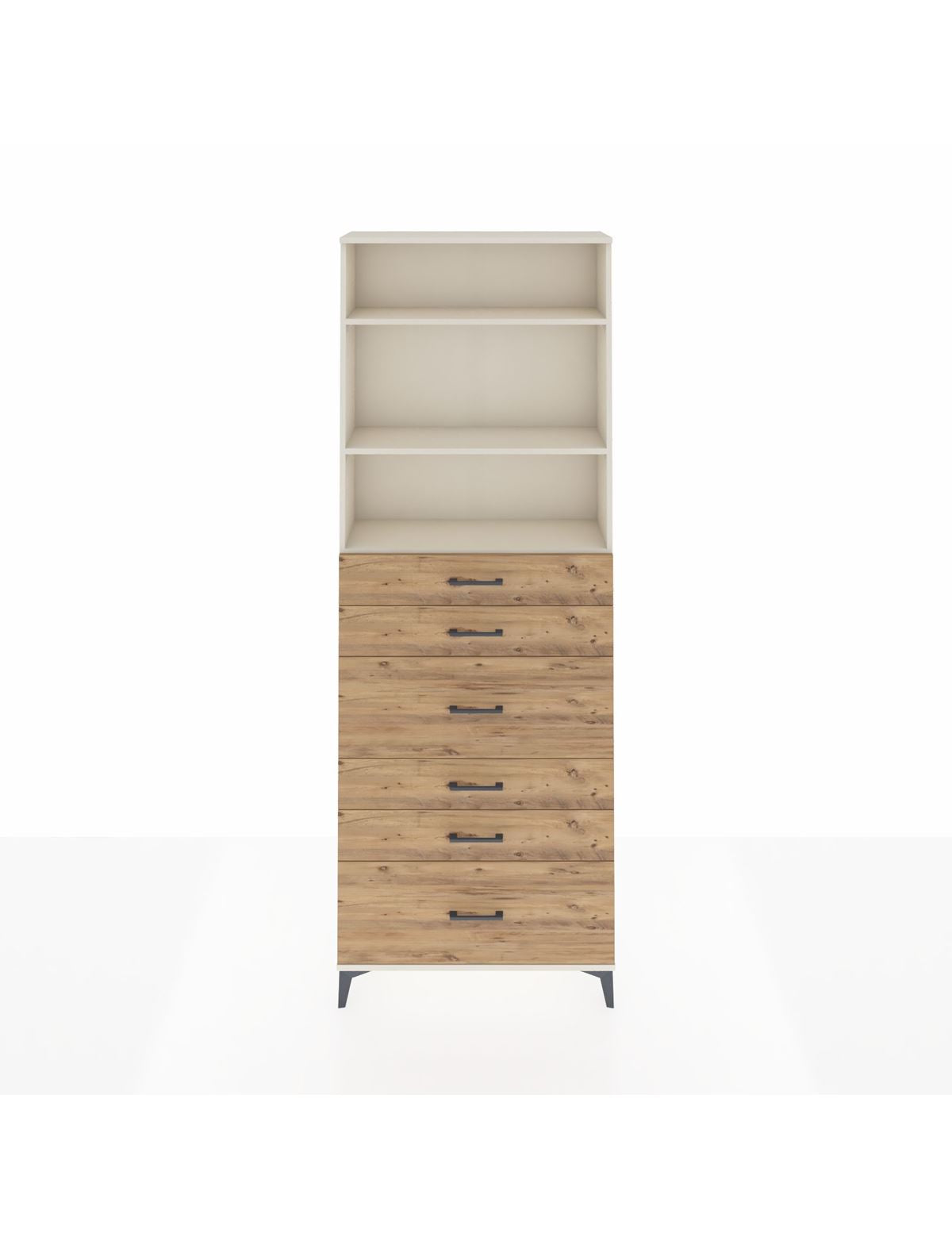Arges Dolap 3 Raflı 6 Çekmeceli 88x30x243 - S33M162V3A