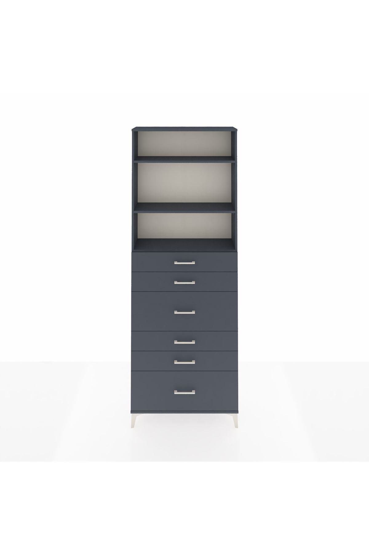 Arges Dolap 3 Raflı 6 Çekmeceli 88x30x243 - S33M162V5A