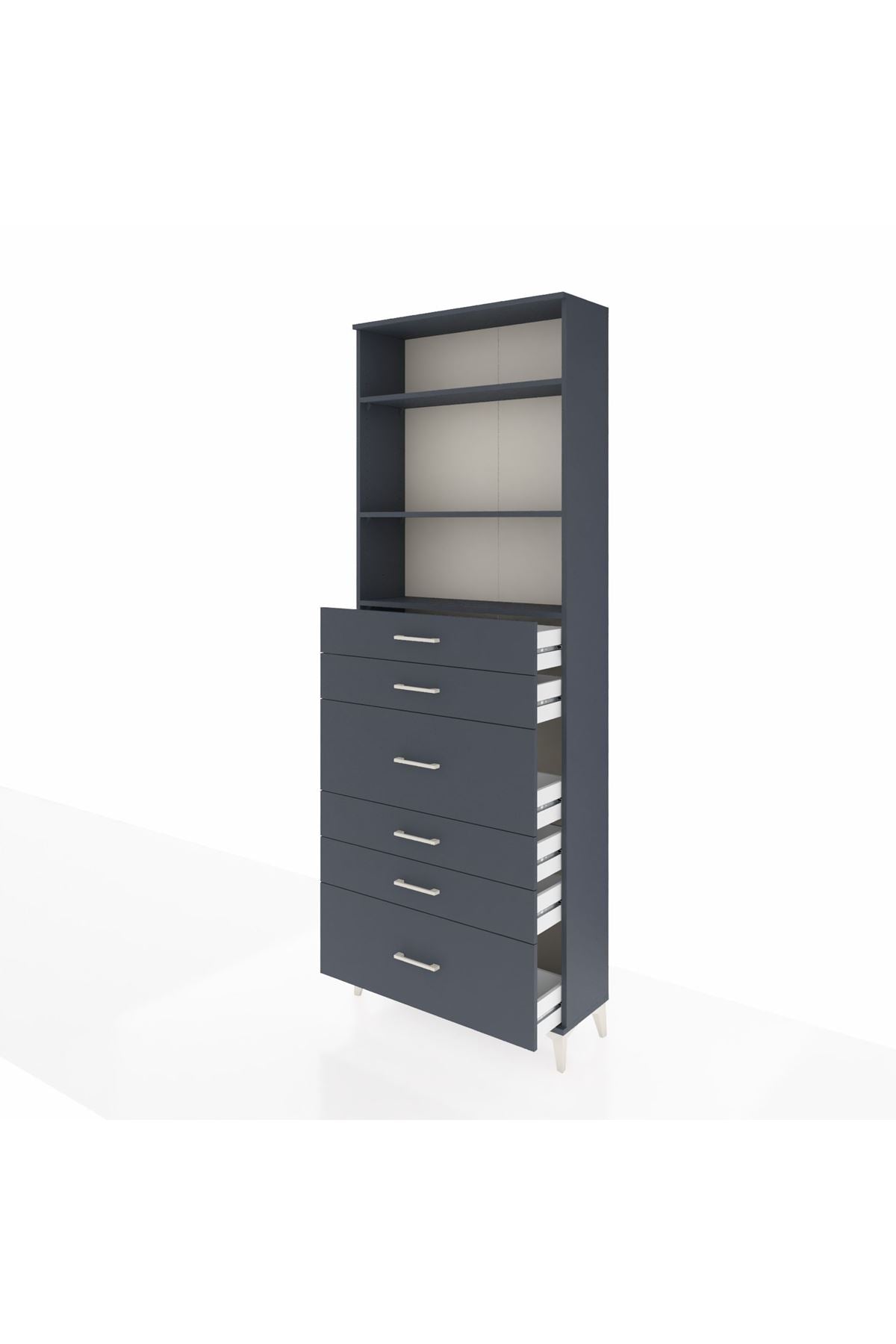 Arges Dolap 3 Raflı 6 Çekmeceli 88x30x243 - S33M162V5A
