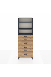 Arges Dolap 3 Raflı 6 Çekmeceli 88x30x243 - S33M162V6A