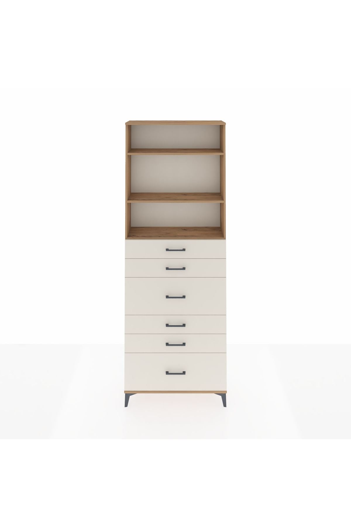 Arges Dolap 3 Raflı 6 Çekmeceli 88x30x243 - S33M162V7A