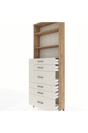 Arges Dolap 3 Raflı 6 Çekmeceli 88x30x243 - S33M162V7A