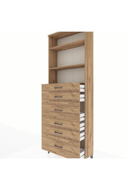 Arges Dolap 3 Raflı 6 Çekmeceli 88x30x243 - S33M162V9A