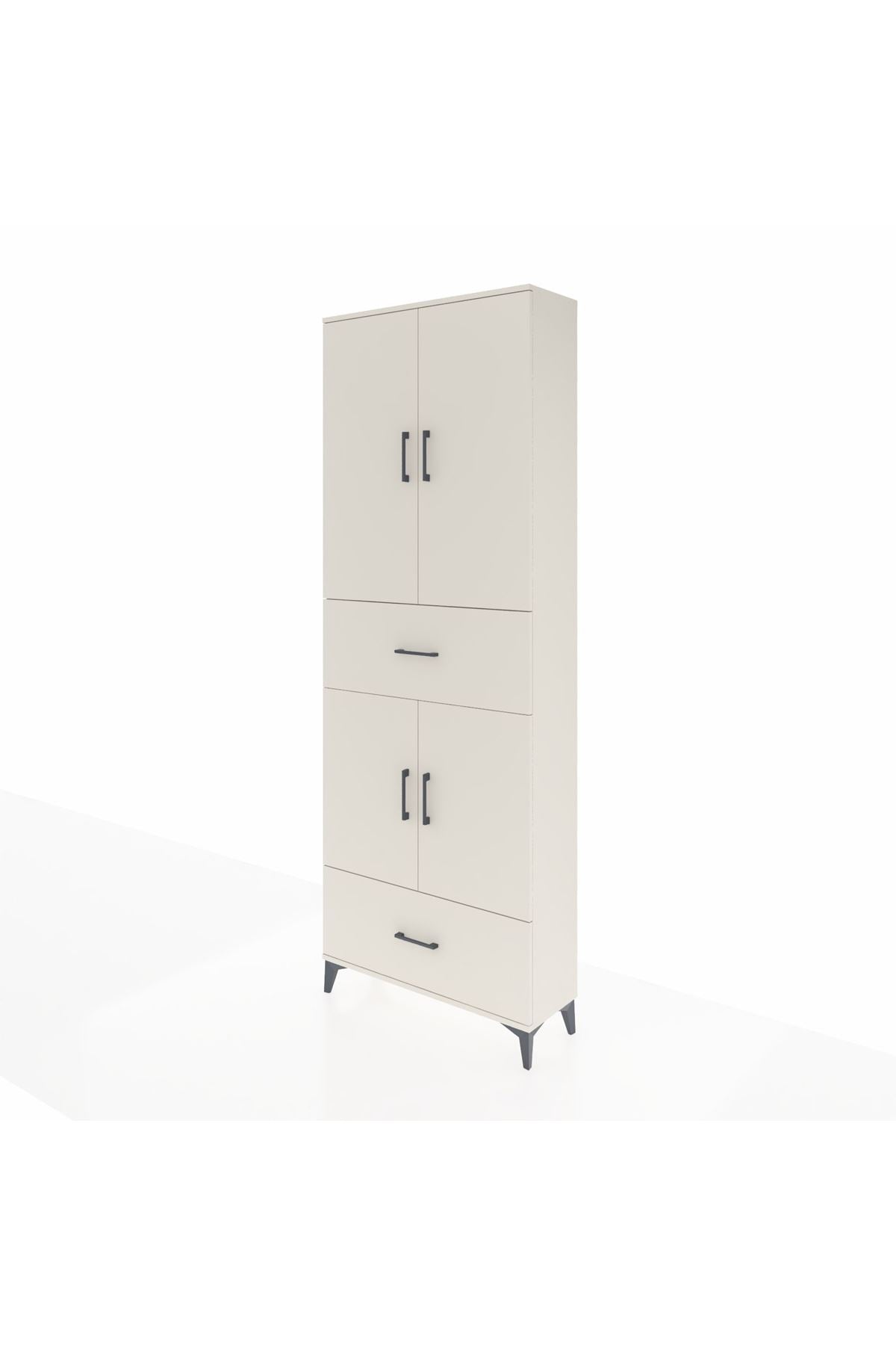Arges Dolap 5 Raflı 2 Çekmeceli 4 Kapaklı 88x30x243 - S33M163V1A