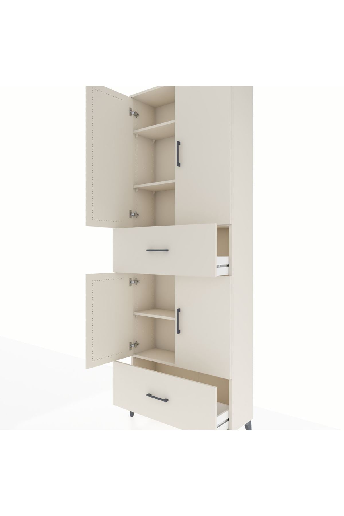 Arges Dolap 5 Raflı 2 Çekmeceli 4 Kapaklı 88x30x243 - S33M163V1A