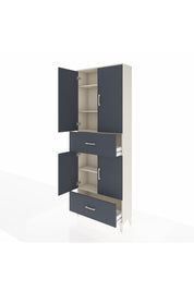Arges Dolap 5 Raflı 2 Çekmeceli 4 Kapaklı 88x30x243 - S33M163V2A