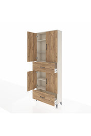 Arges Dolap 5 Raflı 2 Çekmeceli 4 Kapaklı 88x30x243 - S33M163V3A