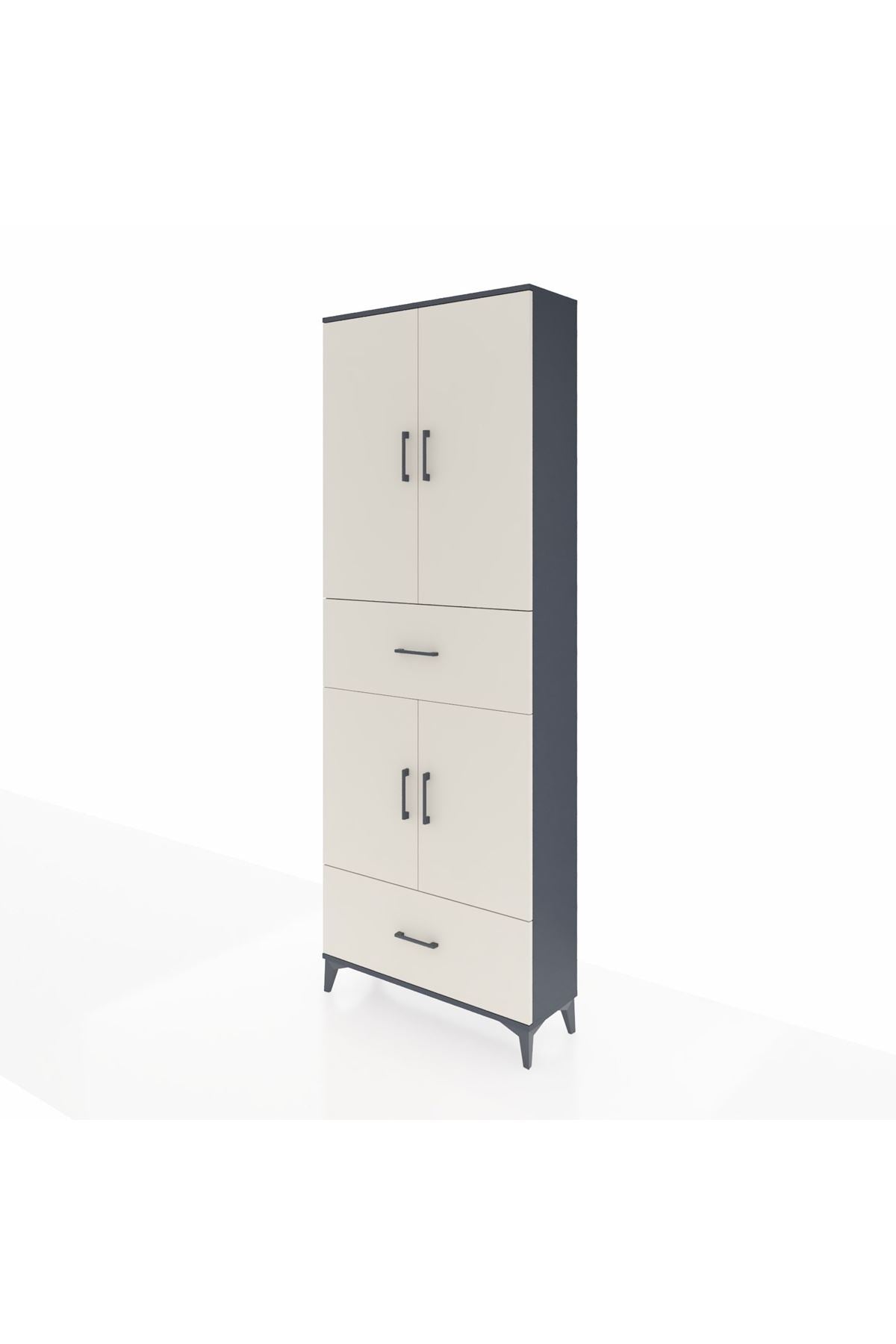 Arges Dolap 5 Raflı 2 Çekmeceli 4 Kapaklı 88x30x243 - S33M163V4A