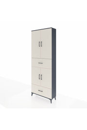 Arges Dolap 5 Raflı 2 Çekmeceli 4 Kapaklı 88x30x243 - S33M163V4A