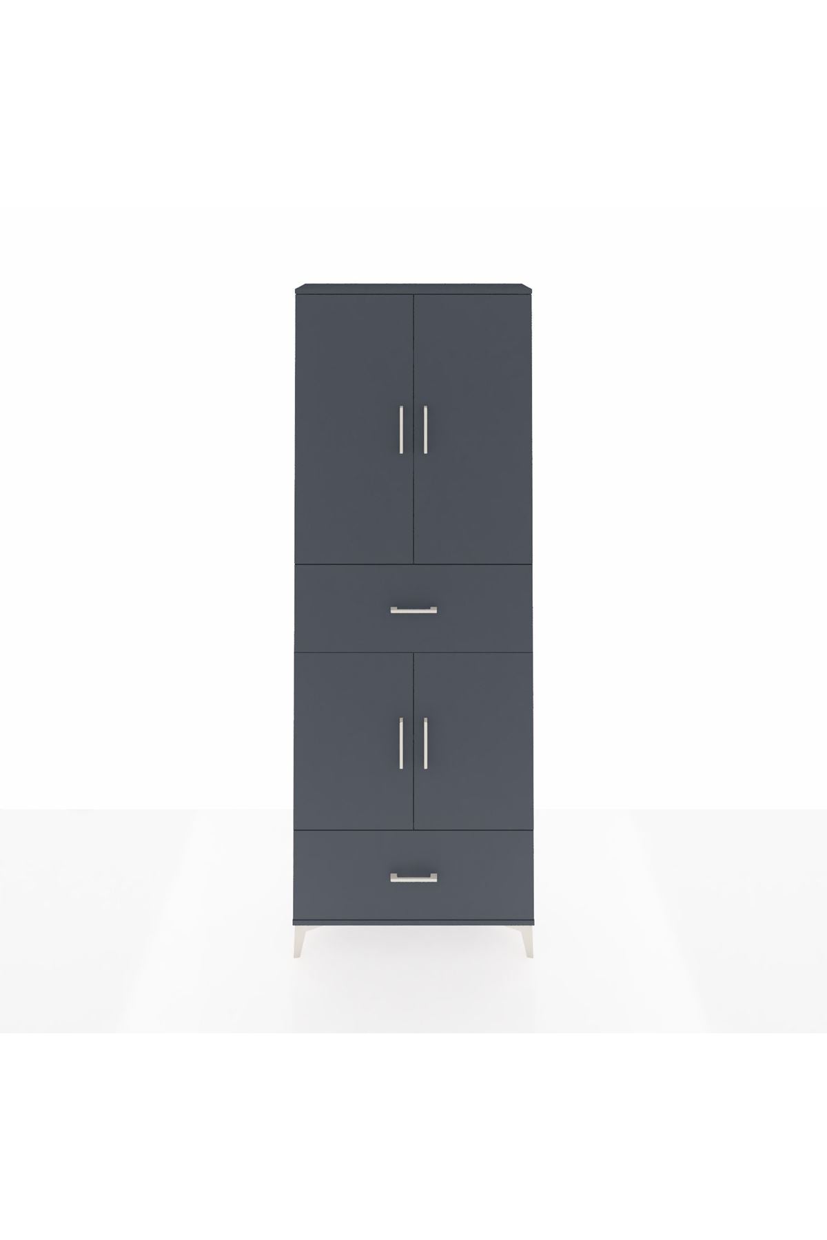 Arges Dolap 5 Raflı 2 Çekmeceli 4 Kapaklı 88x30x243 - S33M163V5A