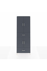 Arges Dolap 5 Raflı 2 Çekmeceli 4 Kapaklı 88x30x243